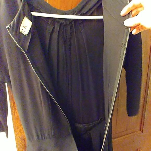 Vintage 50s 60s R&K Originals Black Crepe Dress - Picture 6 of 8